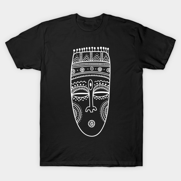 Tribal mask White T-Shirt by yuliia_bahniuk